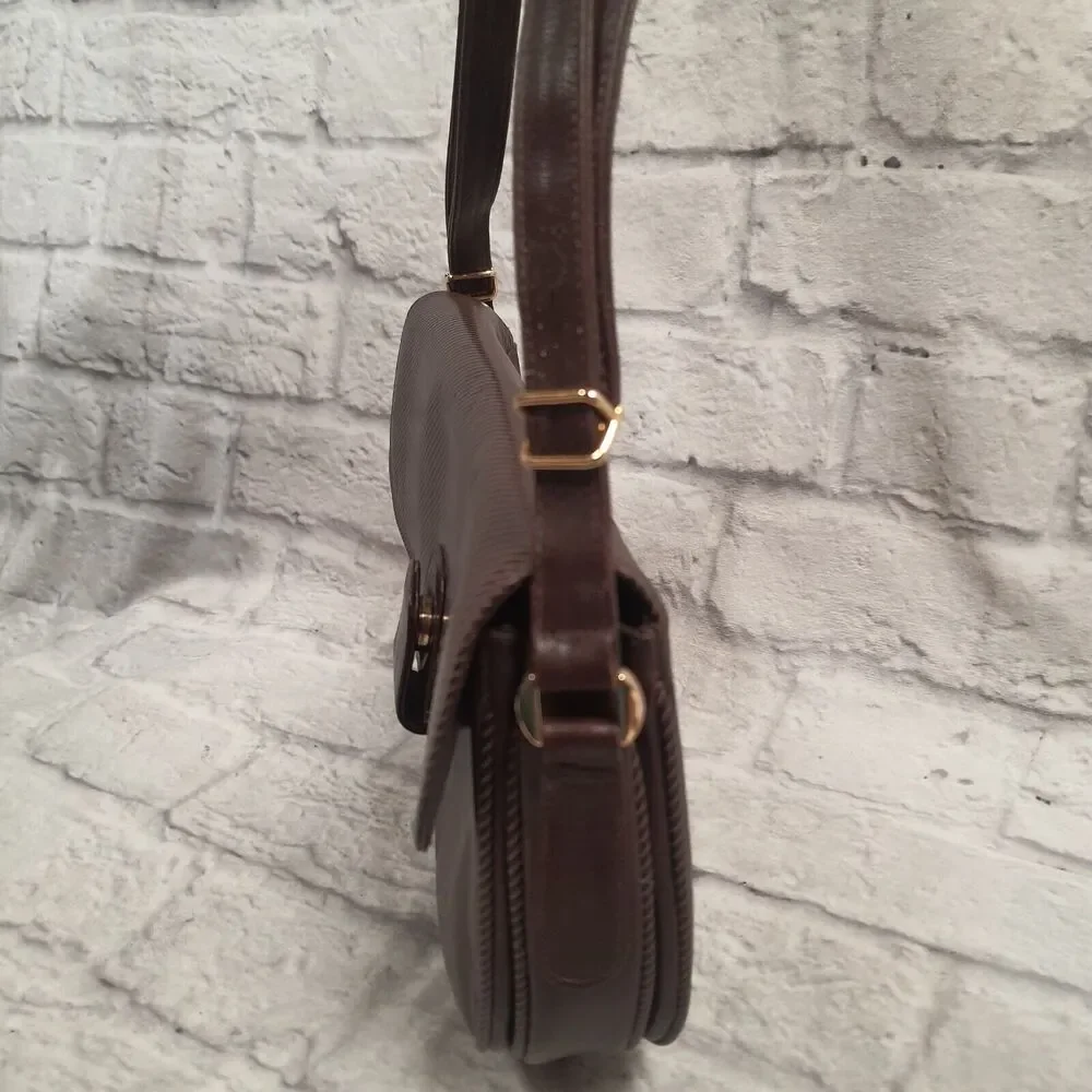 Vintage 1960s Brunettini Purse Leather Shoulder Bag Italian Designer Roma - Picture 12 of 13